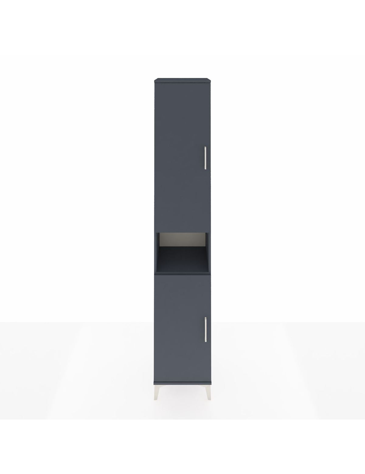 Hyperion Dolap 5 Raflı 2 Kapaklı Tek Askılı 44x44x243 Antrasit-Antrasit