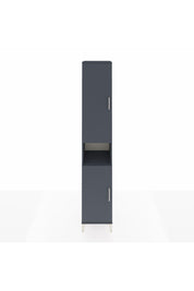 Hyperion Dolap 5 Raflı 2 Kapaklı Tek Askılı 44x44x243 Antrasit-Antrasit