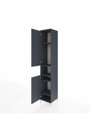 Hyperion Dolap 5 Raflı 2 Kapaklı Tek Askılı 44x44x243 Antrasit-Antrasit