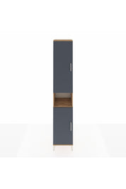 Hyperion Dolap 5 Raflı 2 Kapaklı Tek Askılı 44x44x243 Çam-Antrasit