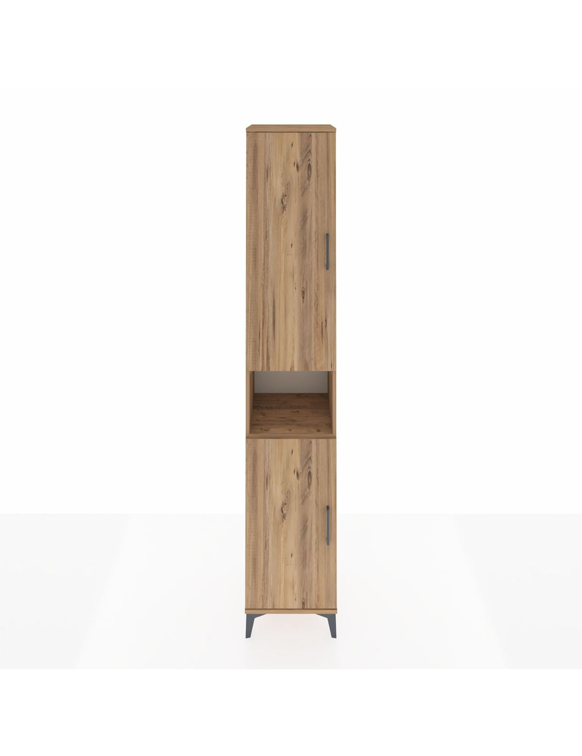 Hyperion Dolap 5 Raflı 2 Kapaklı Tek Askılı 44x44x243 Çam-Çam