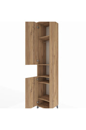 Hyperion Dolap 5 Raflı 2 Kapaklı Tek Askılı 44x44x243 Çam-Çam