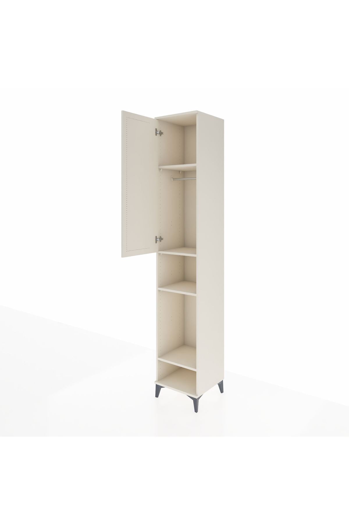 Hyperion Dolap 4 Raflı Tek Kapaklı Tek Askılı 44x44x243 Aytaşı-Aytaşı