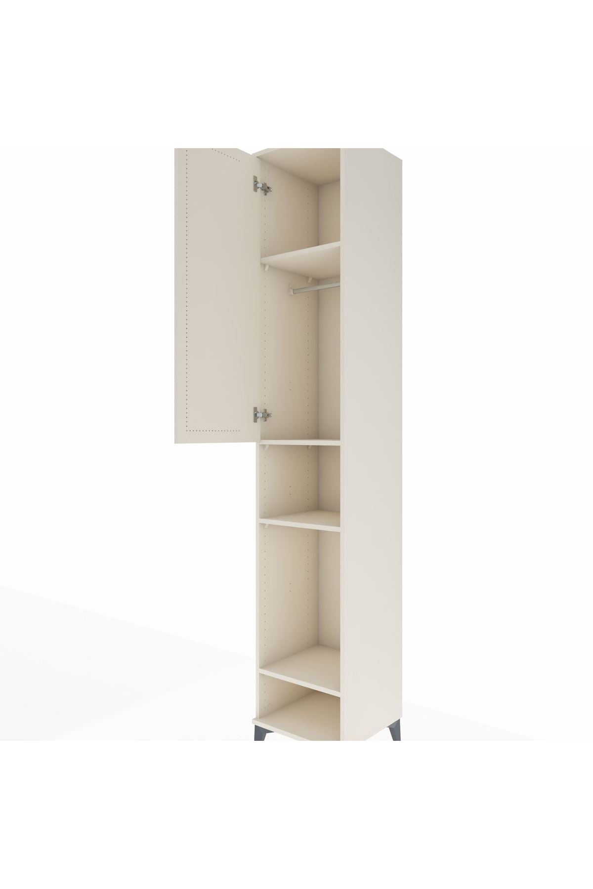 Hyperion Dolap 4 Raflı Tek Kapaklı Tek Askılı 44x44x243 Aytaşı-Aytaşı