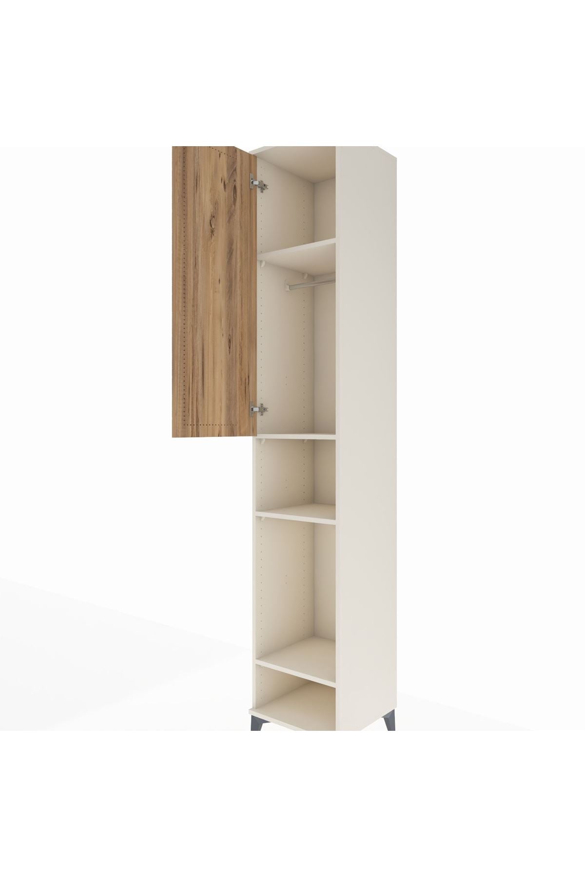 Hyperion Dolap 4 Raflı Tek Kapaklı Tek Askılı 44x44x243 Aytaşı-Çam