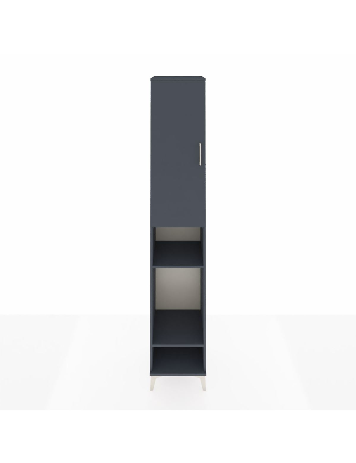 Hyperion Dolap 4 Raflı Tek Kapaklı Tek Askılı 44x44x243 Antrasit-Antrasit