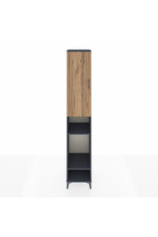 Hyperion Dolap 4 Raflı Tek Kapaklı Tek Askılı 44x44x243 Antrasit-Çam