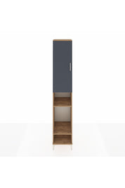 Hyperion Dolap 4 Raflı Tek Kapaklı Tek Askılı 44x44x243 Çam-Antrasit