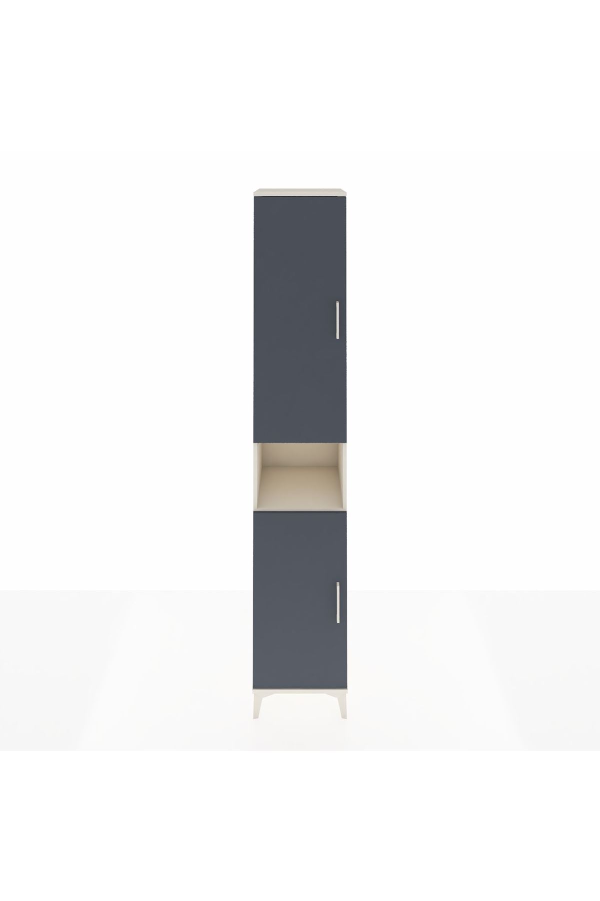 Hyperion Dolap 7 Raflı 2 Kapaklı 44x44x243 Aytaşı-Antrasit