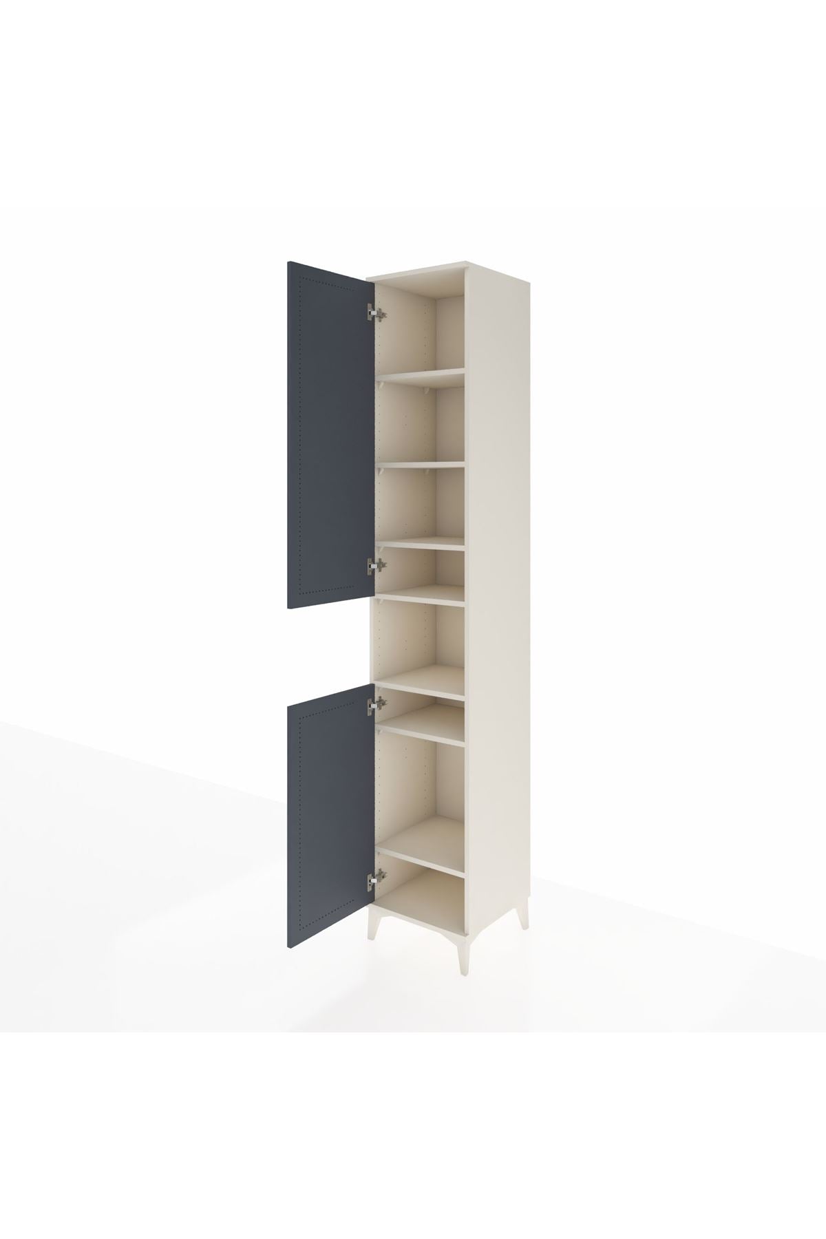 Hyperion Dolap 7 Raflı 2 Kapaklı 44x44x243 Aytaşı-Antrasit