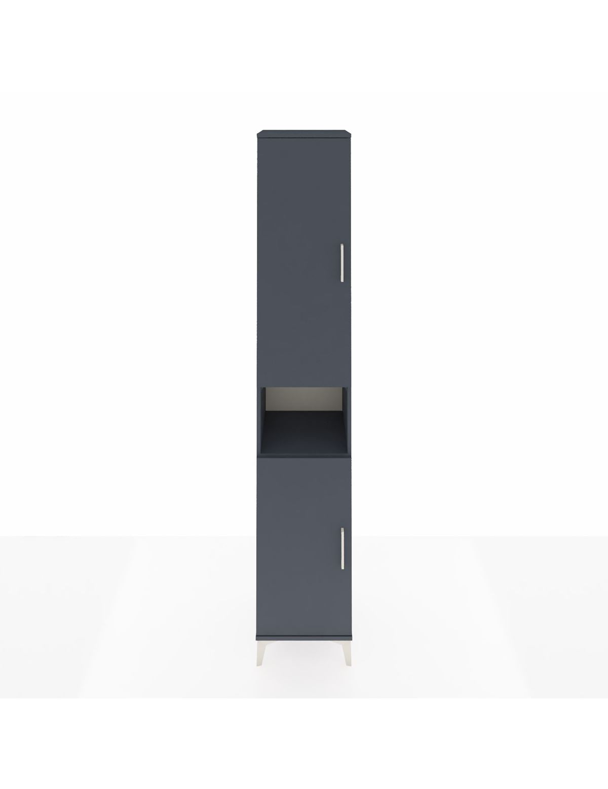 Hyperion Dolap 7 Raflı 2 Kapaklı 44x44x243 Antrasit-Antrasit