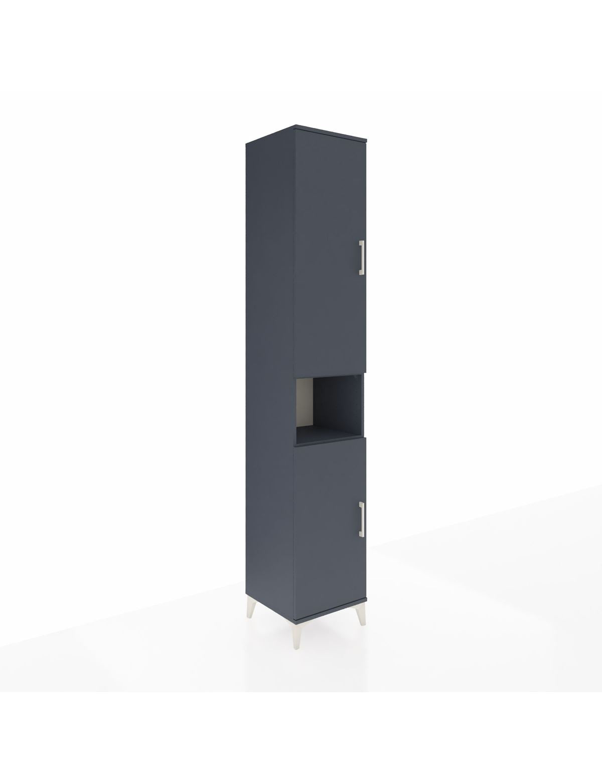 Hyperion Dolap 7 Raflı 2 Kapaklı 44x44x243 Antrasit-Antrasit