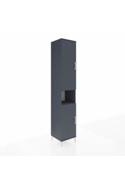 Hyperion Dolap 7 Raflı 2 Kapaklı 44x44x243 Antrasit-Antrasit