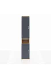 Hyperion Dolap 7 Raflı 2 Kapaklı 44x44x243 Çam-Antrasit