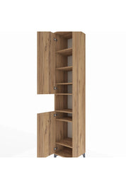 Hyperion Dolap 7 Raflı 2 Kapaklı 44x44x243 Çam-Çam