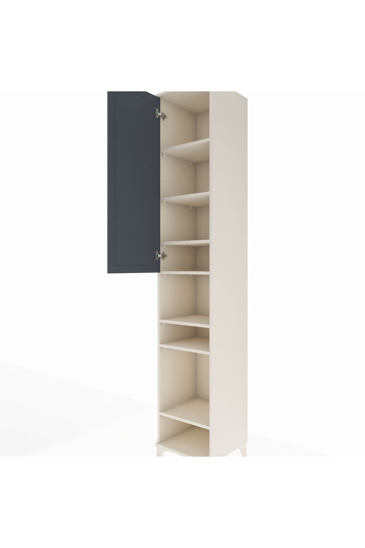 Hyperion Dolap 7 Raflı Tek Kapaklı 44x44x243 Aytaşı-Antrasit