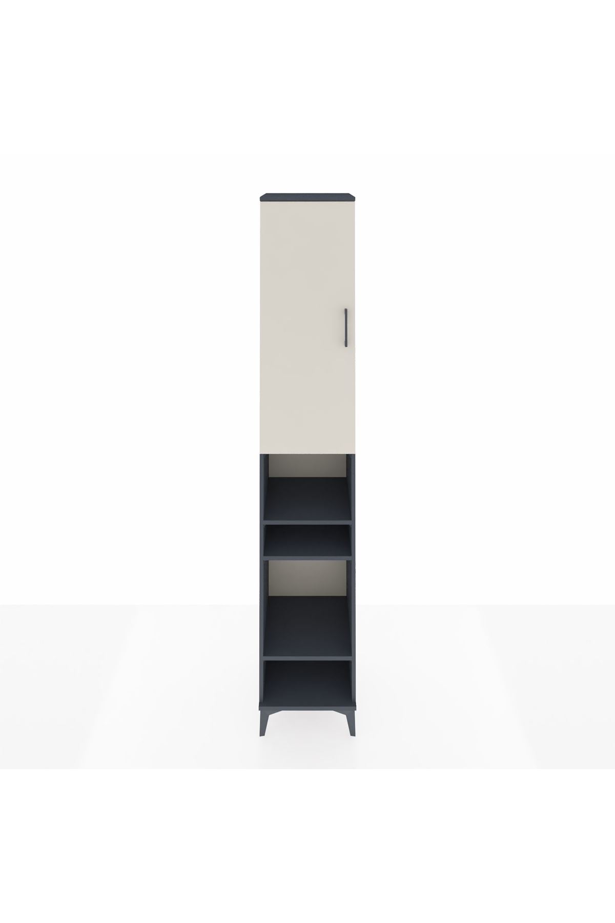 Hyperion Dolap 7 Raflı Tek Kapaklı 44x44x243 Antrasit-Aytaşı