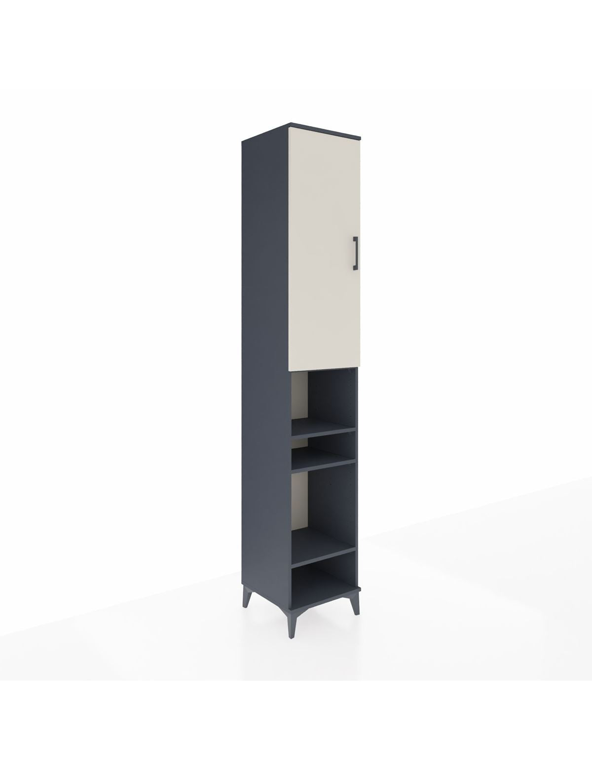 Hyperion Dolap 7 Raflı Tek Kapaklı 44x44x243 Antrasit-Aytaşı