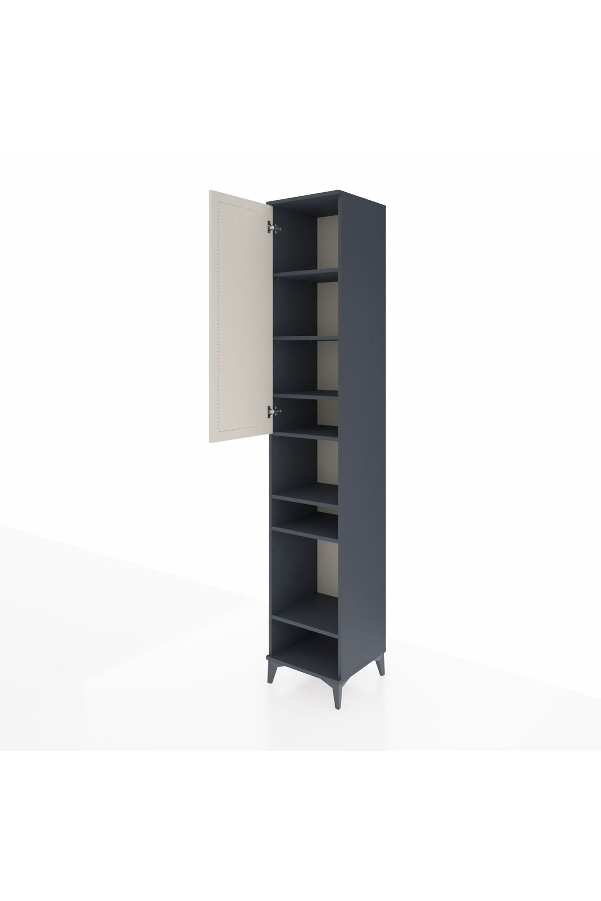 Hyperion Dolap 7 Raflı Tek Kapaklı 44x44x243 Antrasit-Aytaşı