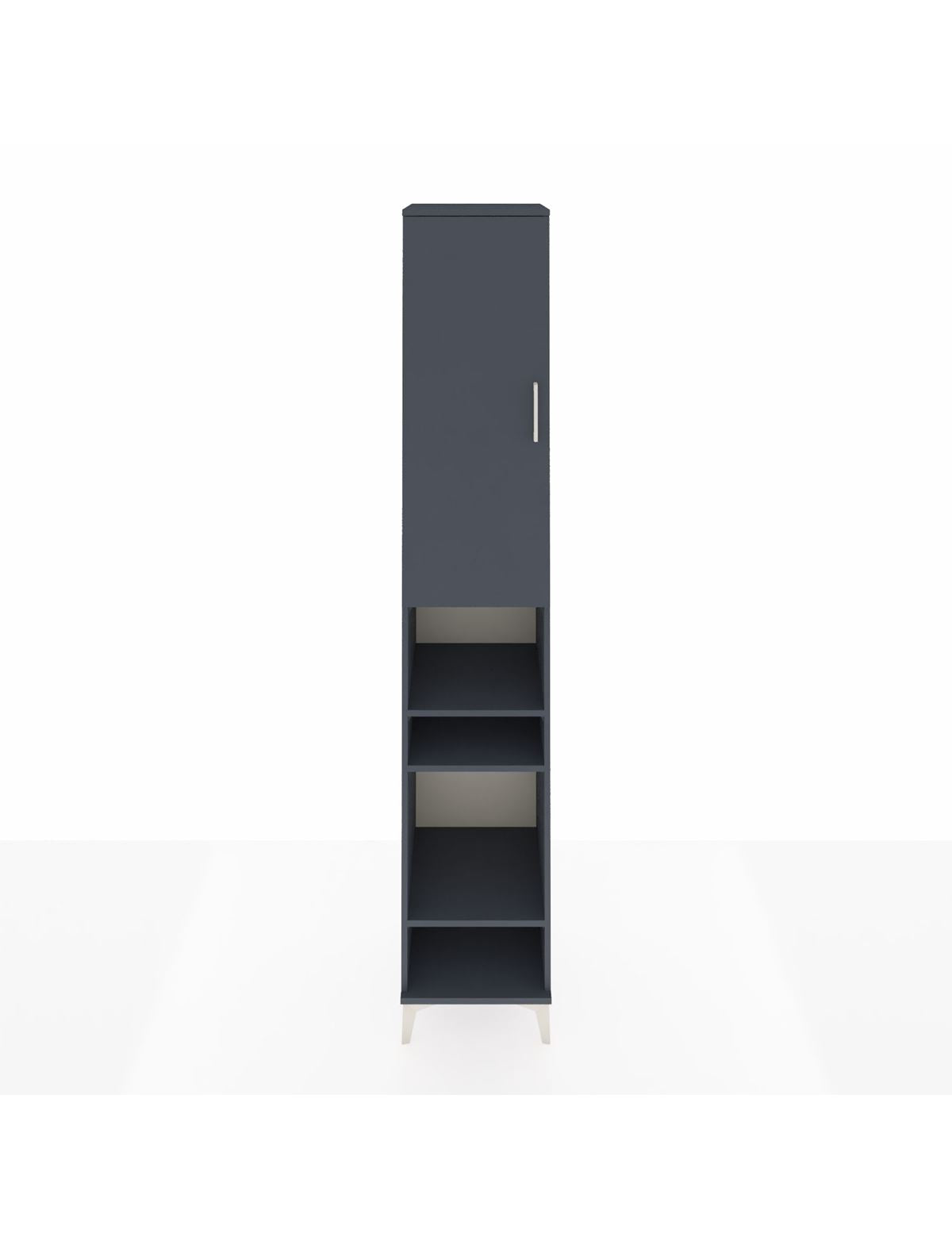 Hyperion Dolap 7 Raflı Tek Kapaklı 44x44x243 Antrasit-Antrasit