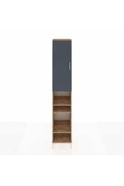 Hyperion Dolap 7 Raflı Tek Kapaklı 44x44x243 Çam-Antrasit