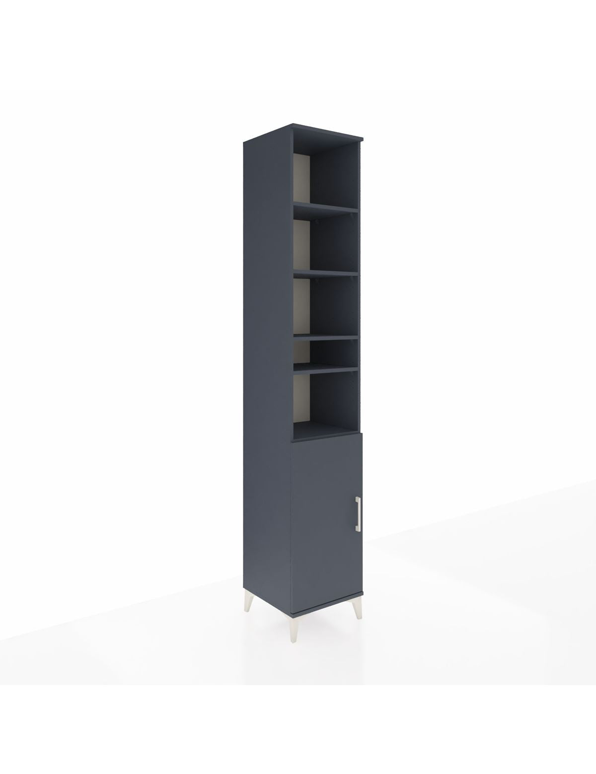 Hyperion Dolap 7 Raflı Tek Kapaklı 44x44x243 Antrasit-Antrasit