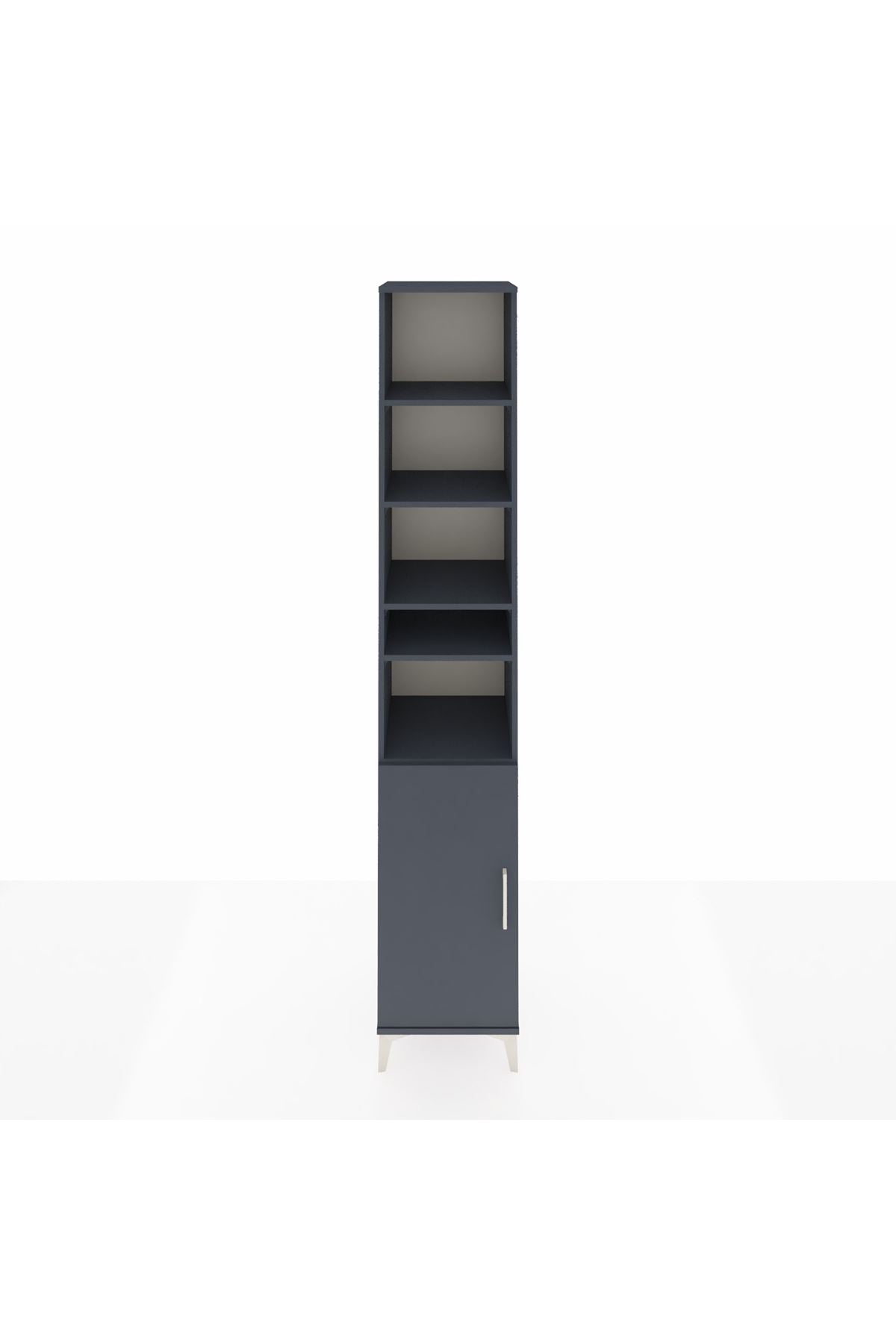 Hyperion Dolap 7 Raflı Tek Kapaklı 44x44x243 Antrasit-Antrasit