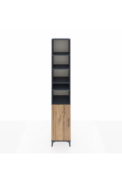 Hyperion Dolap 7 Raflı Tek Kapaklı 44x44x243 Antrasit-Çam