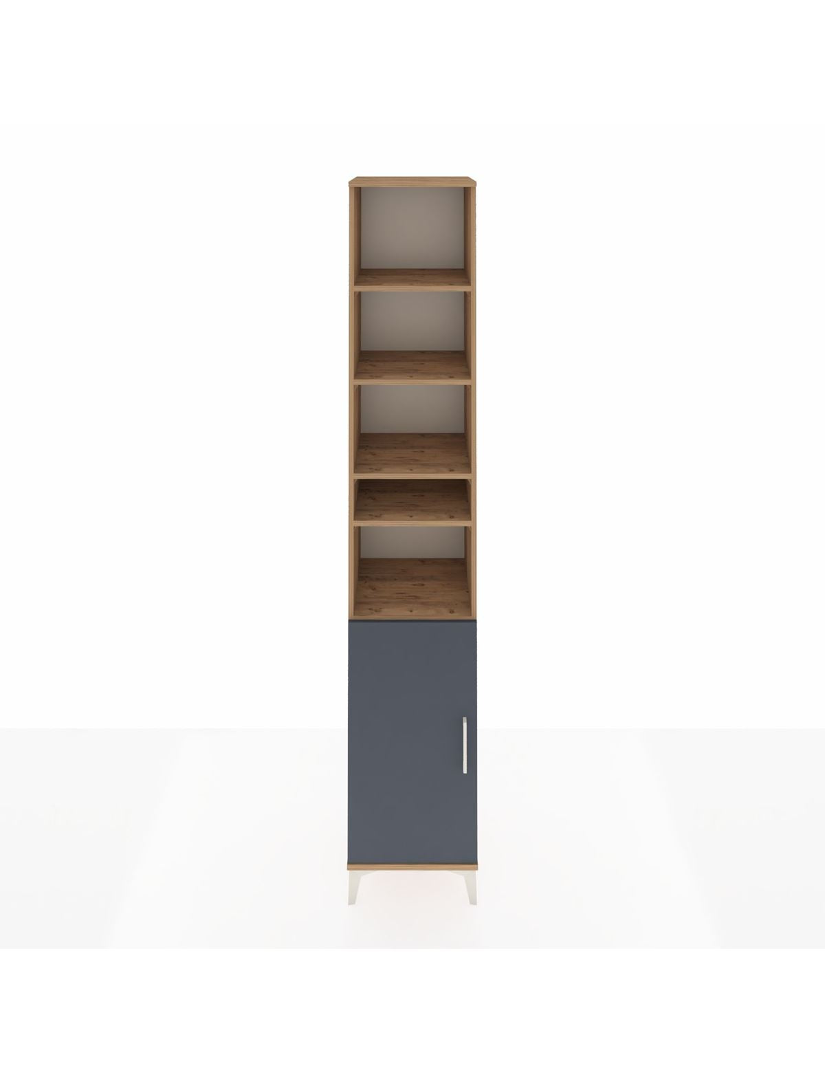 Hyperion Dolap 7 Raflı Tek Kapaklı 44x44x243 Çam-Antrasit