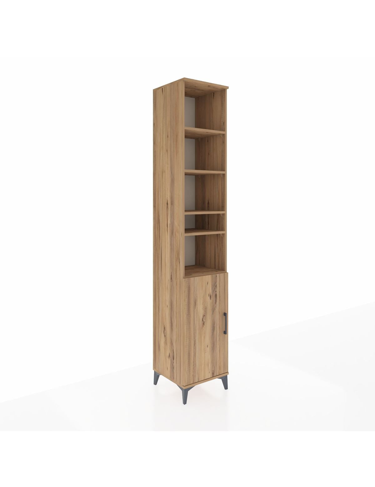 Hyperion Dolap 7 Raflı Tek Kapaklı 44x44x243 Çam-Çam