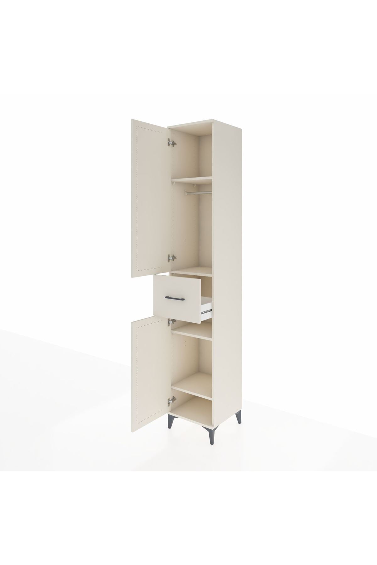 Hyperion Dolap 4 Raflı Tek Çekmeceli Tek Askılı 44x44x243 Aytaşı-Aytaşı