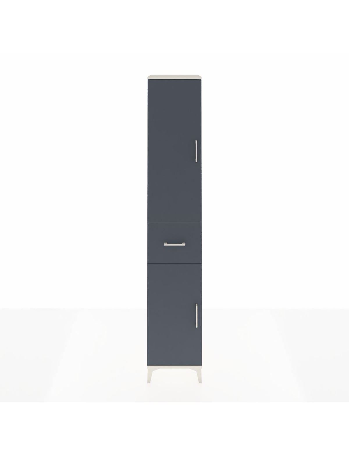 Hyperion Dolap 4 Raflı Tek Çekmeceli Tek Askılı 44x44x243 Aytaşı-Antrasit
