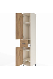 Hyperion Dolap 4 Raflı Tek Çekmeceli Tek Askılı 44x44x243 Aytaşı-Çam