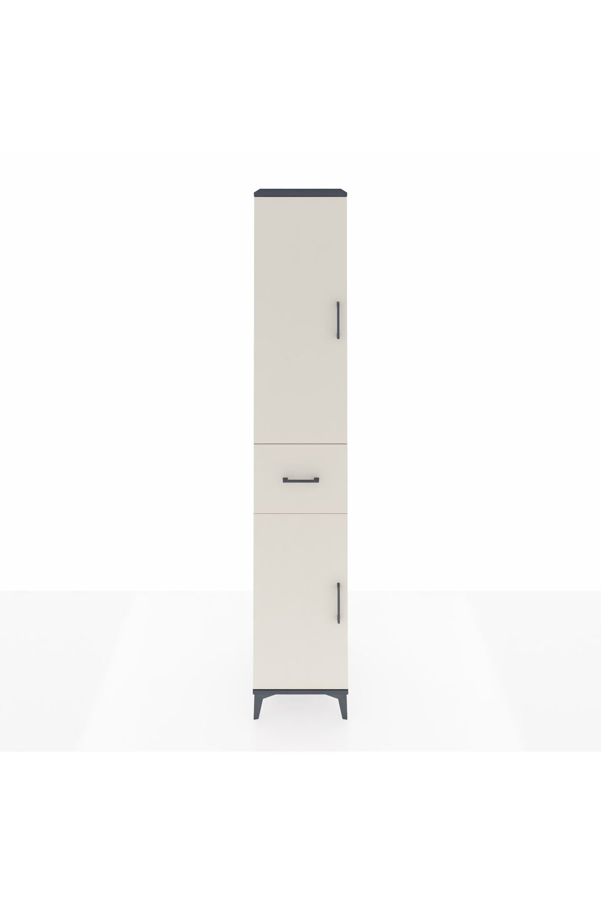 Hyperion Dolap 4 Raflı Tek Çekmeceli Tek Askılı 44x44x243 Antrasit-Aytaşı