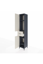 Hyperion Dolap 4 Raflı Tek Çekmeceli Tek Askılı 44x44x243 Antrasit-Aytaşı