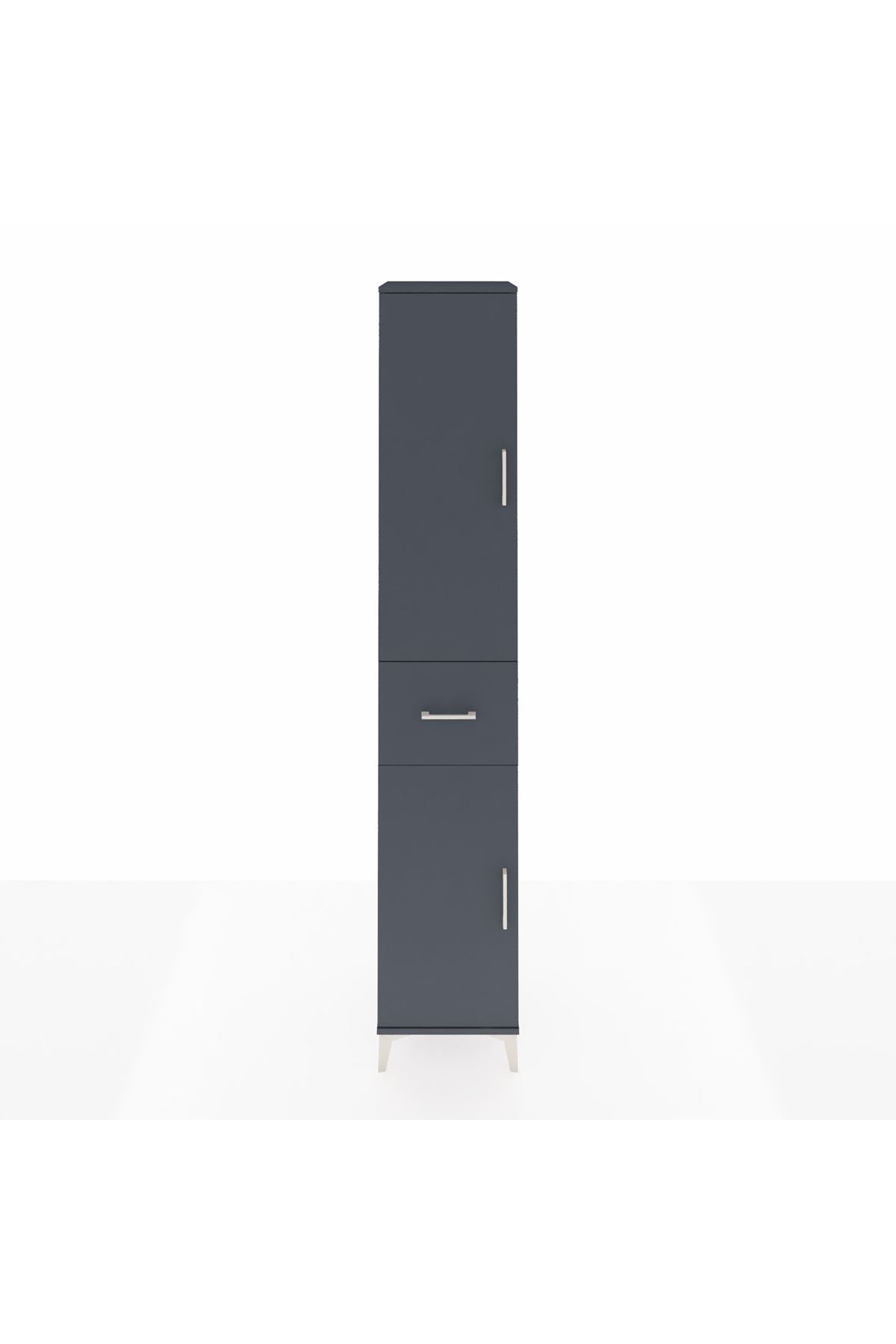 Hyperion Dolap 4 Raflı Tek Çekmeceli Tek Askılı 44x44x243 Antrasit-Antrasit