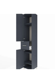 Hyperion Dolap 4 Raflı Tek Çekmeceli Tek Askılı 44x44x243 Antrasit-Antrasit