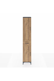 Hyperion Dolap 4 Raflı Tek Çekmeceli Tek Askılı 44x44x243 Antrasit-Çam