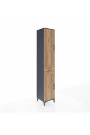 Hyperion Dolap 4 Raflı Tek Çekmeceli Tek Askılı 44x44x243 Antrasit-Çam