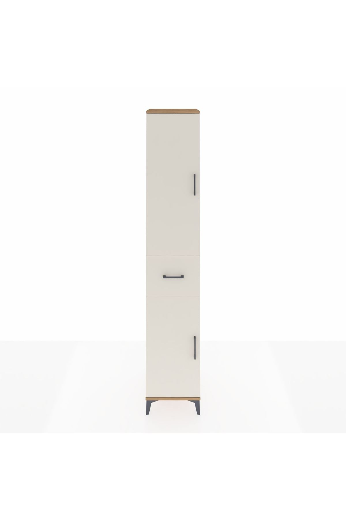 Hyperion Dolap 4 Raflı Tek Çekmeceli Tek Askılı 44x44x243 Çam-Aytaşı