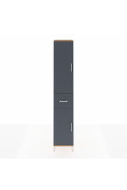 Hyperion Dolap 4 Raflı Tek Çekmeceli Tek Askılı 44x44x243 Çam-Antrasit