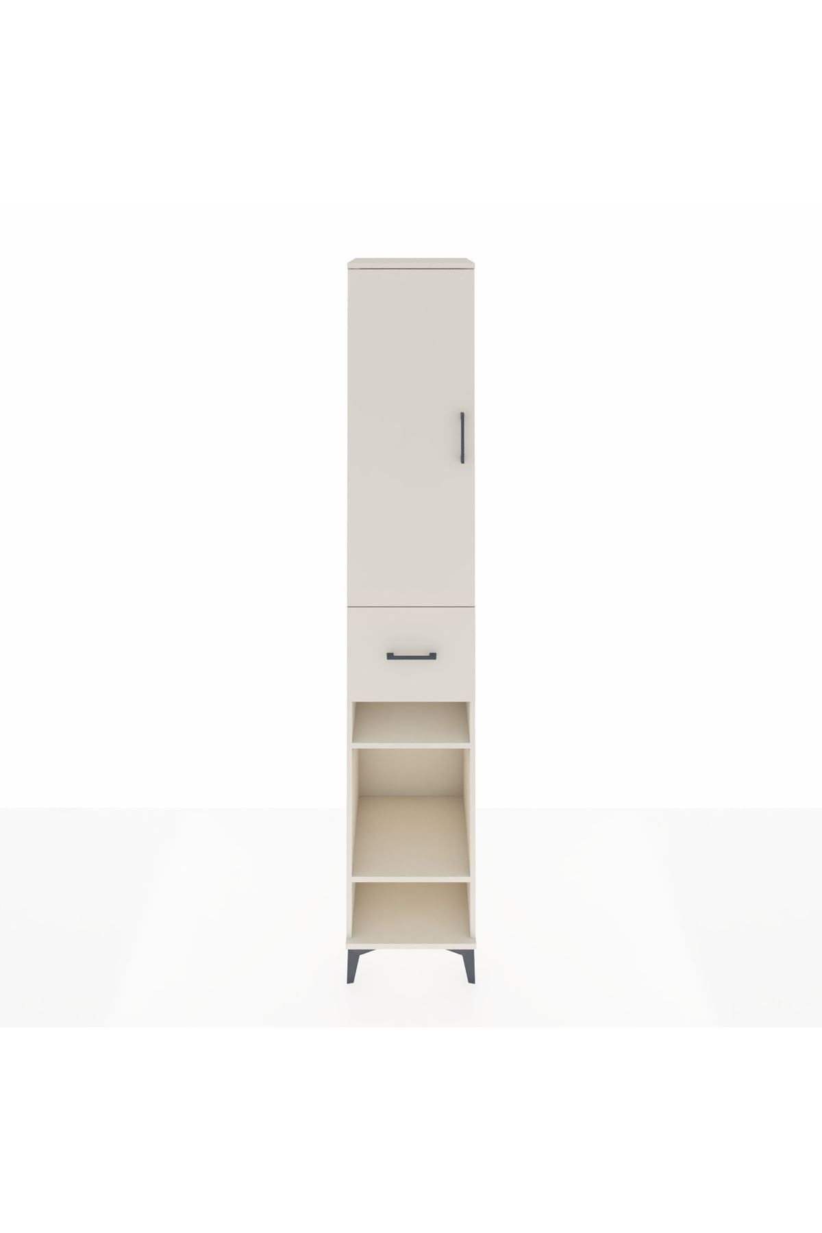 Hyperion Dolap 4 Raflı Tek Çekmeceli Tek Askılı 44x44x243 Aytaşı-Aytaşı