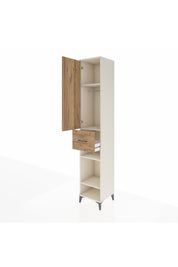 Hyperion Dolap 4 Raflı Tek Çekmeceli Tek Askılı 44x44x243 Aytaşı-Çam