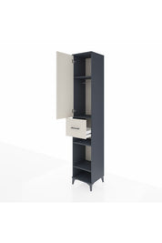 Hyperion Dolap 4 Raflı Tek Çekmeceli Tek Askılı 44x44x243 Antrasit-Aytaşı