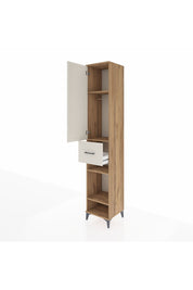 Hyperion Dolap 4 Raflı Tek Çekmeceli Tek Askılı 44x44x243 Çam-Aytaşı