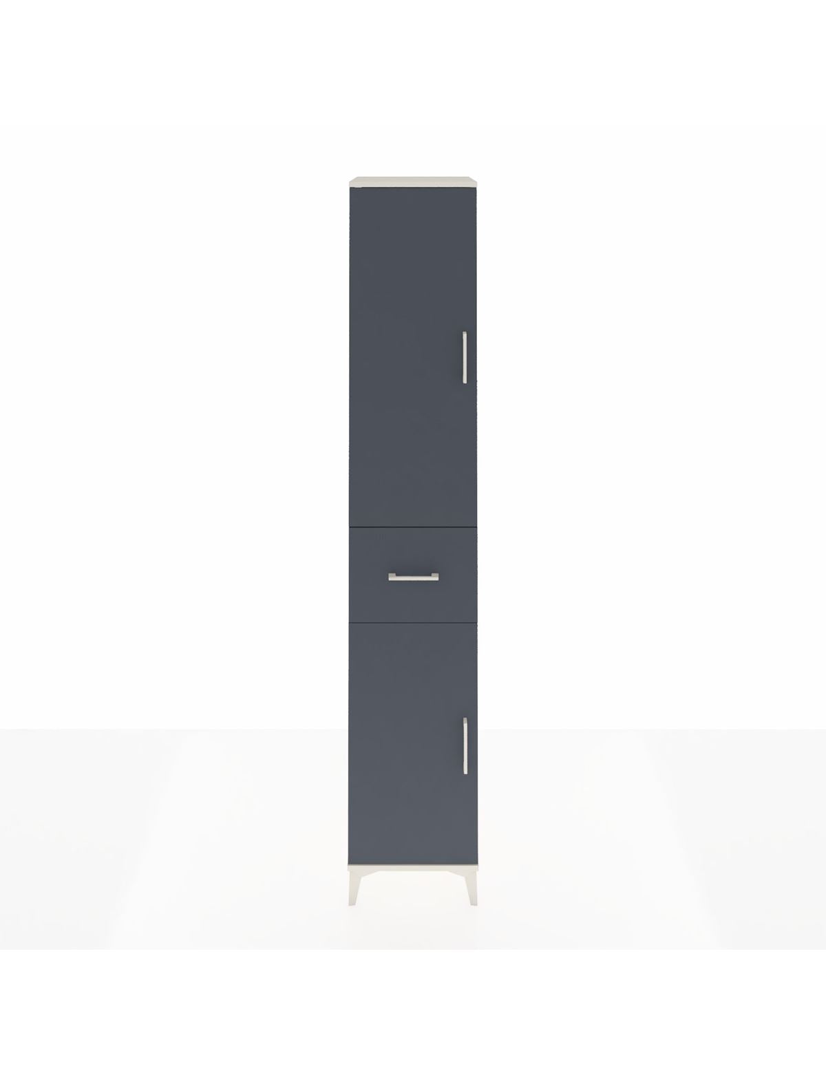 Hyperion Dolap 6 Raflı Tek Çekmeceli 2 Kapaklı 44x44x243 Aytaşı-Antrasit