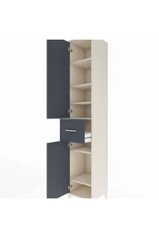 Hyperion Dolap 6 Raflı Tek Çekmeceli 2 Kapaklı 44x44x243 Aytaşı-Antrasit