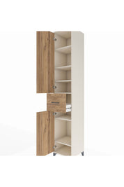 Hyperion Dolap 6 Raflı Tek Çekmeceli 2 Kapaklı 44x44x243 Aytaşı-Çam