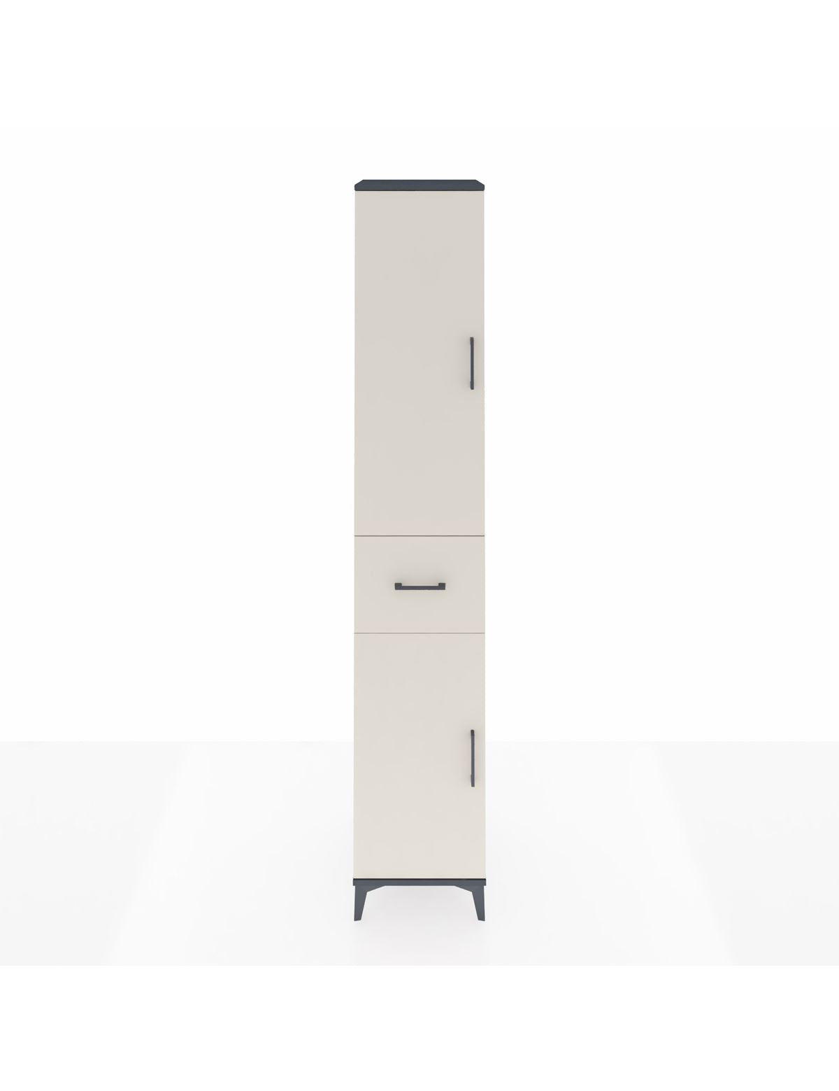 Hyperion Dolap 6 Raflı Tek Çekmeceli 2 Kapaklı 44x44x243 Antrasit-Aytaşı