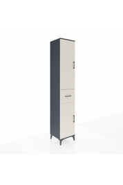 Hyperion Dolap 6 Raflı Tek Çekmeceli 2 Kapaklı 44x44x243 Antrasit-Aytaşı